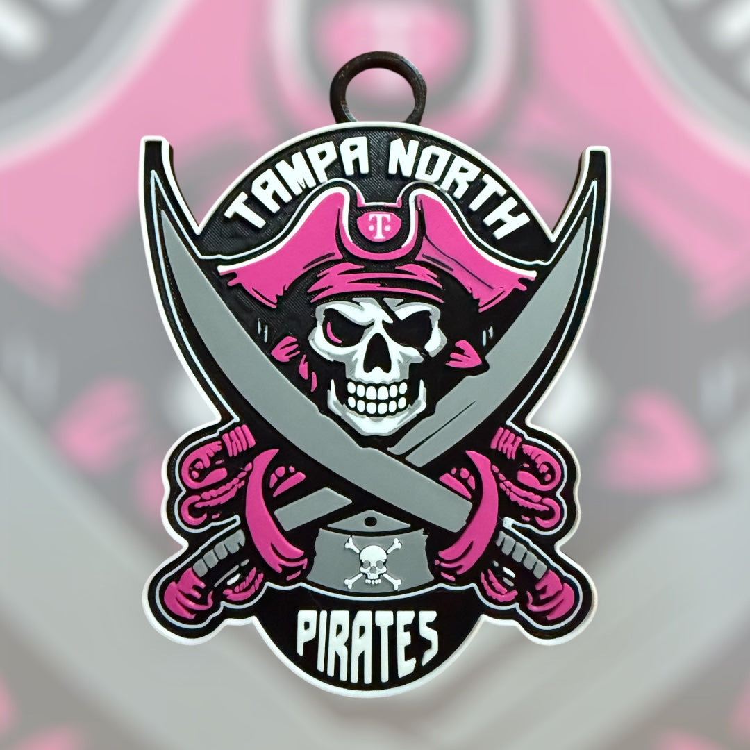 Custom 3D printed Swag Chains – oversized wearable logo or mascot necklace for schools, teams and events