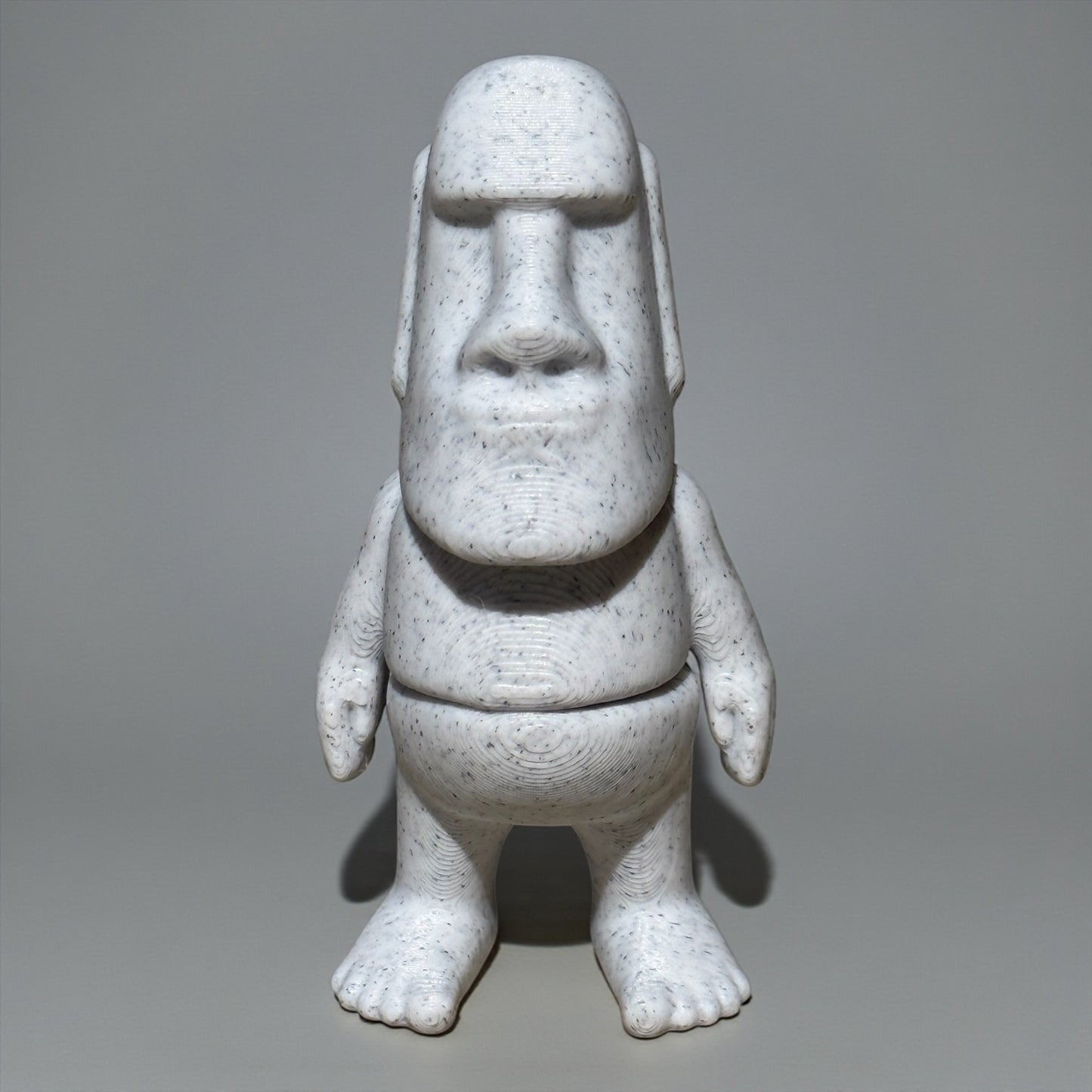 3D printed flexi Moai figurine named Moe – 2.5 inch wiggling Easter Island statue desk toy